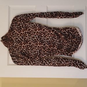 Moda International animal print turtle neck